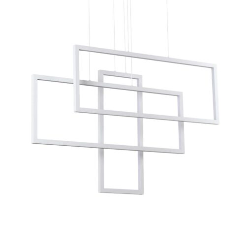 IDEAL LUX Κρεμαστό Φωτιστικό FRAME LED 93W 3000K Λευκού Χρώματος – 253589
