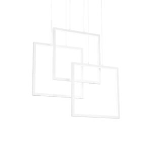 IDEAL LUX Κρεμαστό Φωτιστικό FRAME LED 80W 3000K Λευκού Χρώματος – 253596