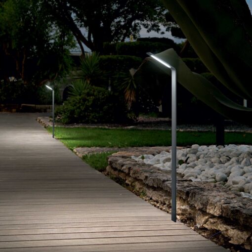 IDEAL LUX Φωτιστικό Κολωνάκι Κήπου AGOS LED 6.5W 3000K IP54 Χρώματος Ανθρακί – 254319