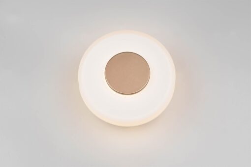 Φωτοιστικό Τοίχου Καφέ+Λευκό Γυαλί CELESTE 10W LED 1100lm Step Dimmable 3000K Trio Lighting – 254910165