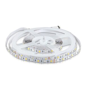 LED Ταινία  8W V-TAC 400lm/m Πολύχρωμη RGB+W Θερμό 3000K 5 Μέτρα – 212553