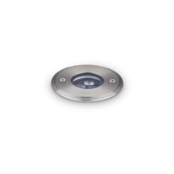 IDEAL LUX Χωνευτό Φωτιστικό Δαπέδου Κήπου FLOOR LED 3W 3000K IP67 Χρωμίου – 255651