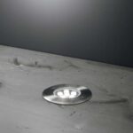 IDEAL LUX Χωνευτό Φωτιστικό Δαπέδου Κήπου FLOOR LED 6W 3000K IP67 Χρωμίου – 255668