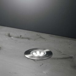 IDEAL LUX Χωνευτό Φωτιστικό Δαπέδου Κήπου FLOOR LED 6W 3000K IP67 Χρωμίου – 255668