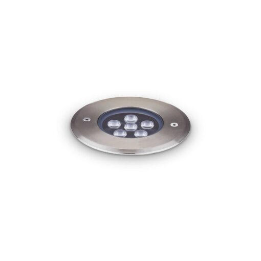 IDEAL LUX Χωνευτό Φωτιστικό Δαπέδου Κήπου FLOOR LED 6W 3000K IP67 Χρωμίου – 255668
