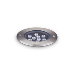 IDEAL LUX Χωνευτό Φωτιστικό Δαπέδου Κήπου FLOOR LED 12W 3000K IP67 Χρωμίου – 255682