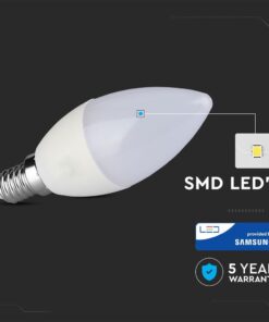 LED Λάμπα E14 4.5W V-TAC PRO Samsung Chip 200° 470lm Θερμό Λευκό 3000K – 258