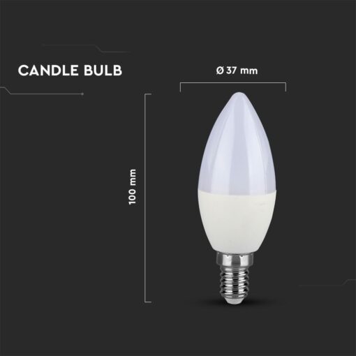 LED Λάμπα E14 4.5W V-TAC PRO Samsung Chip 200° 470lm Θερμό Λευκό 3000K – 258