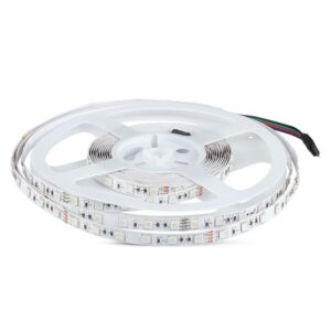 LED Ταινία 7W 24V V-TAC 1000lm/m Πολύχρωμη RGB 10 Μέτρα – 212592