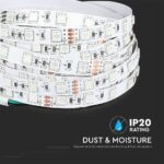 LED Ταινία 7W 24V V-TAC 1000lm/m Πολύχρωμη RGB 10 Μέτρα – 212592