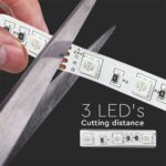LED Ταινία 7W 24V V-TAC 1000lm/m Πολύχρωμη RGB 10 Μέτρα – 212592