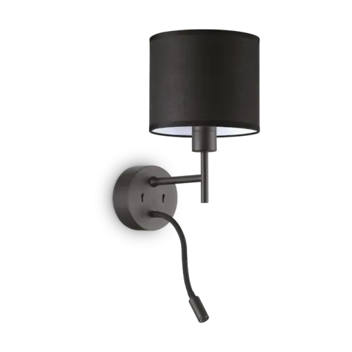 IDEAL LUX Επιτοίχιο Φωτιστικό SET UP 1xE27 Μαύρου Χρώματος – 259826