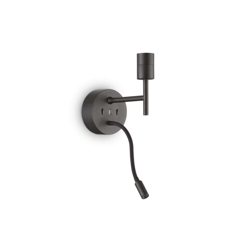 IDEAL LUX Επιτοίχιο Φωτιστικό SET UP 1xE27 Μαύρου Χρώματος – 259826