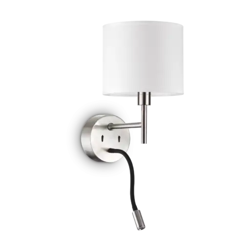 IDEAL LUX Επιτοίχιο Φωτιστικό SET UP 1xE27 Νίκελ Χρώματος – 259833