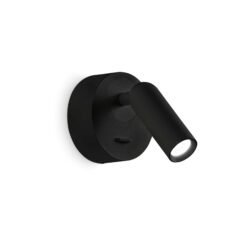 IDEAL LUX Επιτοίχιο Φωτιστικό Ανάγνωσης BEAN LED 3W 3000K Μαύρου Χρώματος – 260617