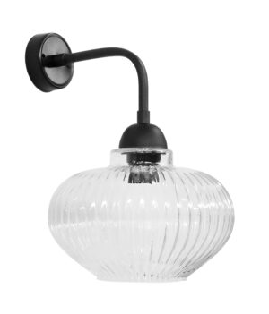 Απλίκα τοίχου μεταλλικό μπράτσο με γυαλί  – 02-0333