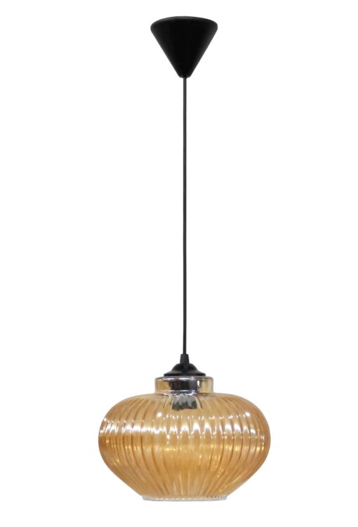 Φωτιστικό κρεμαστό RIGATO/25 MELI 1/L ΚΡΕΜΑΣΤΟ ΓΥΑΛΙΝΟ – 02-0331