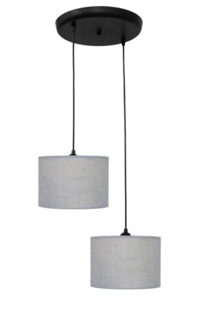 Φωτιστικό μοντέρνο οροφής 2φωτο ΗΚ-04 PENDEL 2L ΓΚΡΙ-BL / GREY-ΒL – 14-0147