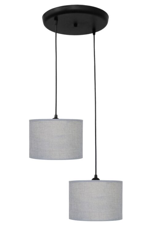 Φωτιστικό μοντέρνο οροφής 2φωτο ΗΚ-04 PENDEL 2L ΓΚΡΙ-BL / GREY-ΒL – 14-0147