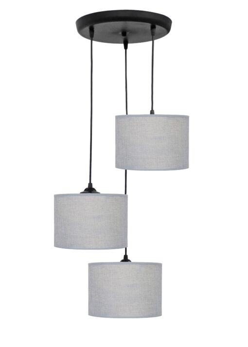 Φωτιστικό μοντέρνο οροφής 3φωτο ΗΚ-04 PENDEL 3L ΓΚΡΙ-BL – 14-0151