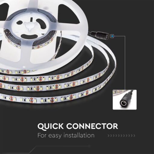 LED Ταινία 8W 24V V-TAC 750lm/m Θερμό 3000K 10 Μέτρα – 212622