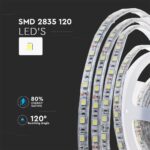 LED Ταινία 7.2W 24V V-TAC 600lm/m Αδιάβροχη IP65 Θερμό 3000K 10 Μέτρα – 212625