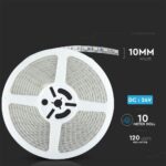 LED Ταινία 7.2W 24V V-TAC 600lm/m Αδιάβροχη IP65 Θερμό 3000K 10 Μέτρα – 212625