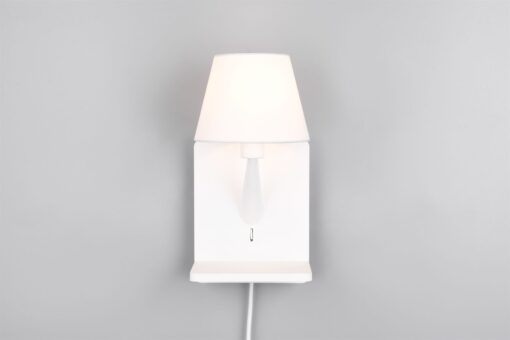Φωτιστικό Τοίχου Λευκό Ματ COMFORT 1xE14 με USB & Ασύρματο Φορτιστή Trio Lighting – 262670131