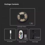 Wi-Fi Σετ 5 μέτρα Ταινίας LED 4W V-TAC IP65 Πολύχρωμη RGB+3000K-6400K Συμβατή Με Amazon Alexa & Google Home – 2628