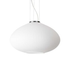 IDEAL LUX Κρεμαστό Φωτιστικό PLISSE 1xE27 Λευκού Χρώματος – 264523