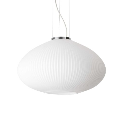 IDEAL LUX Κρεμαστό Φωτιστικό PLISSE 1xE27 Λευκού Χρώματος – 264523