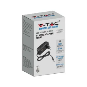 Τροφοδοτικό για LED 30W 12V IP44 Πλαστικό V-TAC – 2671