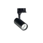 IDEAL LUX Φωτιστικό Σποτ Τριφασικής Ράγας 4 Καλωδίων FOX 15W CRI80 4000K Μαύρου Χρώματος – 267777