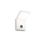 IDEAL LUX Επιτοίχιο Φωτιστικό Κήπου STYLE LED 9.5W 3000K IP54 Ανιχνευτή Κίνησης Λευκού Χρώματος – 269146