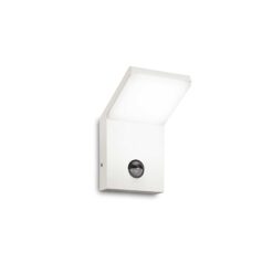 IDEAL LUX Επιτοίχιο Φωτιστικό Κήπου STYLE LED 9.5W 3000K IP54 Ανιχνευτή Κίνησης Λευκού Χρώματος – 269146