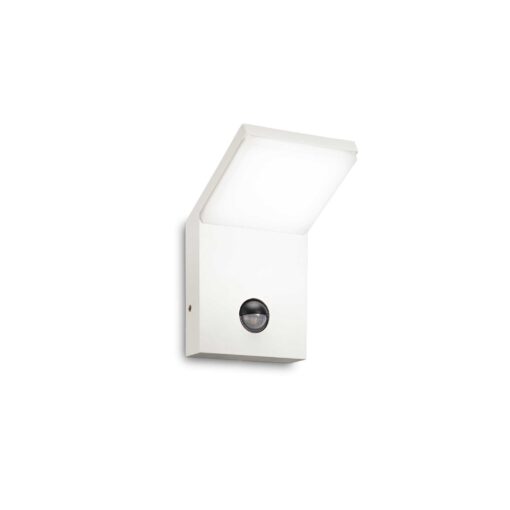 IDEAL LUX Επιτοίχιο Φωτιστικό Κήπου STYLE LED 9.5W 3000K IP54 Ανιχνευτή Κίνησης Λευκού Χρώματος – 269146