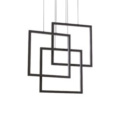 IDEAL LUX Κρεμαστό Φωτιστικό FRAME LED 80W 3000K Μαύρου Χρώματος – 269375