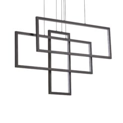 IDEAL LUX Κρεμαστό Φωτιστικό FRAME LED 93W 3000K Μαύρου Χρώματος – 269382