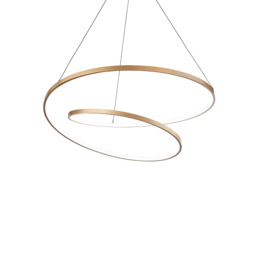 IDEAL LUX Κρεμαστό Φωτιστικό OZ SP LED 48W 3000K Χρυσού Χρώματος – 304564