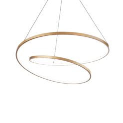 IDEAL LUX Κρεμαστό Φωτιστικό OZ SP LED 48W 3000K Χρυσού Χρώματος – 269443