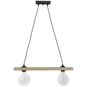 Ράγα μοντέρνο φωτιστικό E27  2L Καλώδιο Ξύλο Heronia – 31-1220