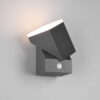 Φωτιστικό Τοίχου Trio Lighting AVON  LED, 7W ·  800lm, 3000K Ανθρακί Χυτό Αλουμίνιο, περιστρεφόμενο, με αισθητήρα φωτός και κίνησης IP54 – 270669142