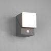 Φωτιστικό Τοίχου Trio Lighting AVON  LED, 7W ·  800lm, 3000K Ανθρακί Χυτό Αλουμίνιο, περιστρεφόμενο, με αισθητήρα φωτός και κίνησης IP54 – 270669142