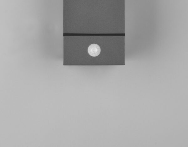 Φωτιστικό Τοίχου Trio Lighting AVON  LED, 7W ·  800lm, 3000K Ανθρακί Χυτό Αλουμίνιο, περιστρεφόμενο, με αισθητήρα φωτός και κίνησης IP54 – 270669142