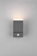 Φωτιστικό Τοίχου Trio Lighting AVON  LED, 7W ·  800lm, 3000K Ανθρακί Χυτό Αλουμίνιο, περιστρεφόμενο, με αισθητήρα φωτός και κίνησης IP54 – 270669142