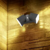 Φωτιστικό Τοίχου Trio Lighting AVON 2x SMD LED, 7W · 1600lm, 3000K Ανθρακί Χυτό Αλουμίνιο, Αισθητήρας κίνησης και φως, Περιστρεφόμενο, Πάνω και κάτω φωτισμός  IP54 – 270669242