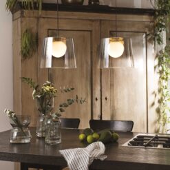 IDEAL LUX Κρεμαστό Φωτιστικό Βεράντας FADE LED 6W 3000K IP65 Μπεζ Χρώματος – 271316