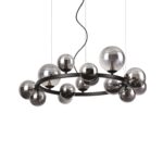 IDEAL LUX Κρεμαστό Φωτιστικό PERLAGE 10xG9 Μαύρου Χρώματος – 271385