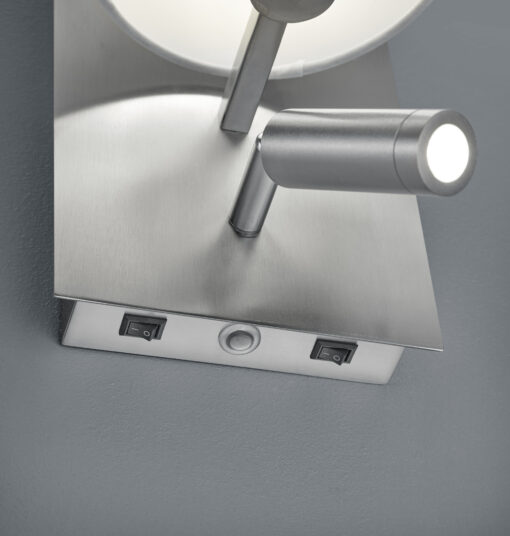 Φωτιστικό Τοίχου Trio Lighting   E14 Νίκελ Ματ Μεταλλικό    271470207