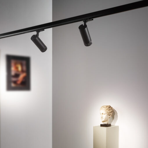 IDEAL LUX Φωτιστικό Σποτ Τριφασικής Ράγας 4 Καλωδίων EOS LED 15W 3000K Μαύρου Χρώματος – 302942